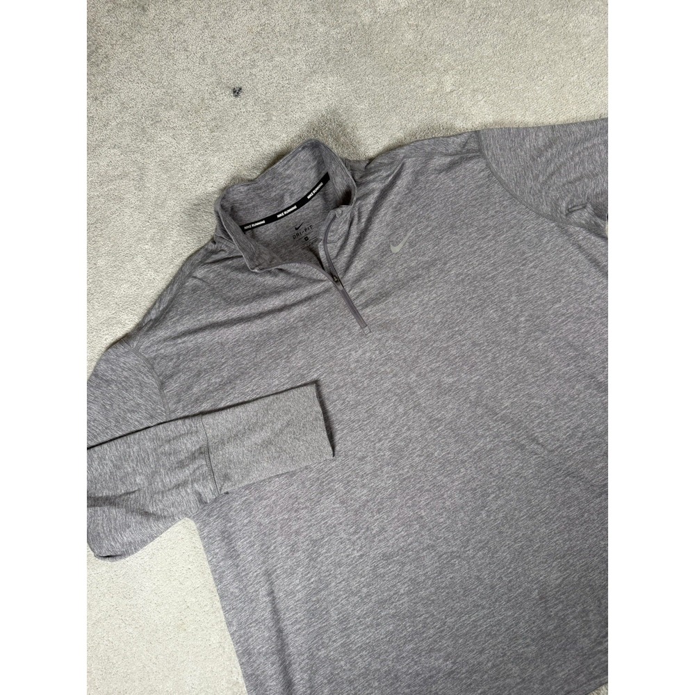 Nike Running Women's Tech Dri Fit Heather Gray Size 3XL Thumb Holes Reflective